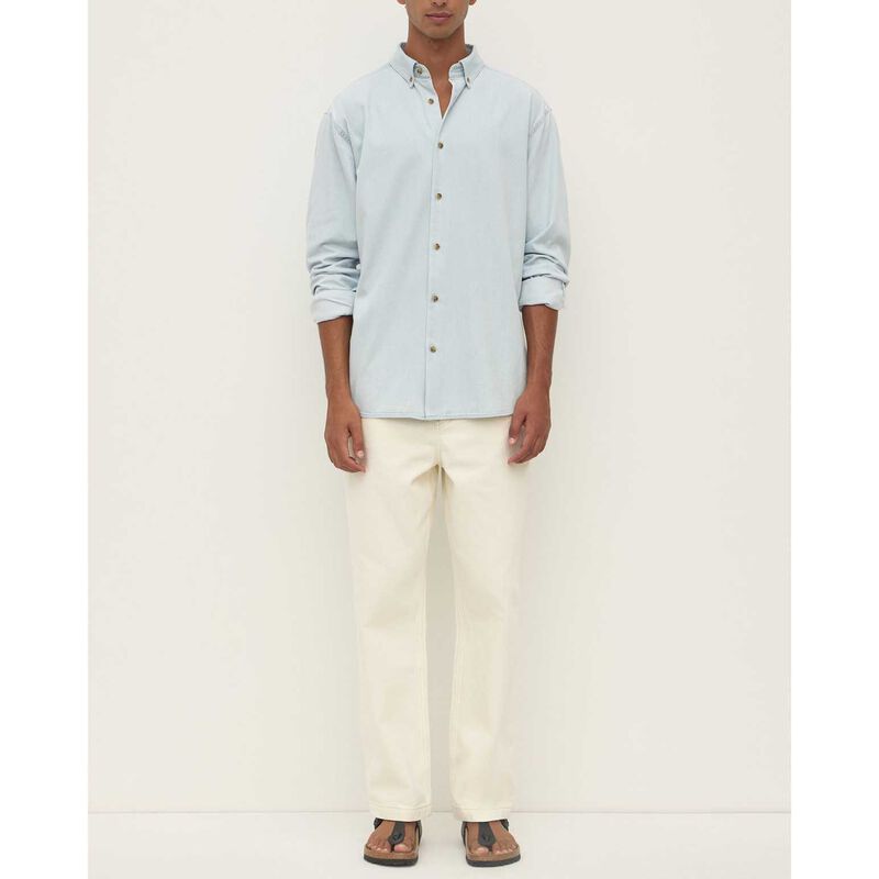 Assembly Label Denim Long Sleeve Shirt Pale Blue image number 3